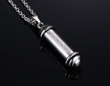 Stainless Steel Perfume Bottle Pendant With 20" Chain