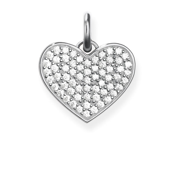 THOMAS SABO HEART PENDANT CLEAR CZ 