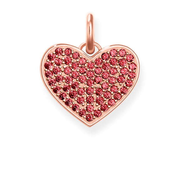 THOMAS SABO HEART PENDANT RED CZ 