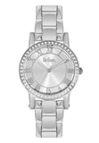 LEE COOPER - STAINLESS STEEL, STEEL BAND WITH STEEL CASE WITH CZS AND STEEL DIAL