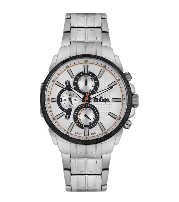 LEE COOPER - GREY AND WHITE DIAL WITH GREY METAL BRACELET WATER RESISTANT 3 ATM