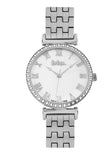 LEE COOPER -WOMEN WATCH GREY AND WHITE DIAL WITH METAL BAND WATER RESISTANT 3 ATM