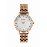 LEE COOPER -ROSE GOLD DIAL AND METAL METAL BRACELET WITH WHITE DIAL WATER RESISTANT 3 ATM