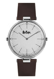 LEE COOPER - UNISEX REVERSIBLE STRAP WATCH, 1 SIDE HAS A BLACK DIAL AND 1 SIDE HAS A WHITE DIAL.