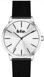 LEE COOPER - WHITE DIAL AND BLACK RUBBER BAND WATER RESISTANT 3 ATM