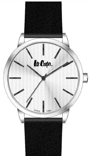 LEE COOPER - WHITE DIAL AND BLACK RUBBER BAND WATER RESISTANT 3 ATM