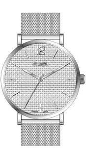 LEE COOPER -MEN WATCH GREY DIAL WITH SILVER MESH BAND, WATER RESISTANT 3 ATM