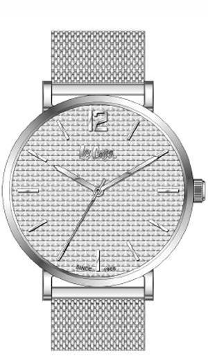 LEE COOPER -MEN WATCH GREY DIAL WITH SILVER MESH BAND, WATER RESISTANT 3 ATM