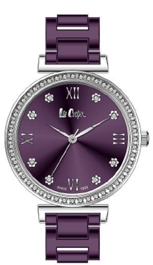 LEE COOPER -STAINLESS STEEL, PLATED PURPLE, SMALL CASE