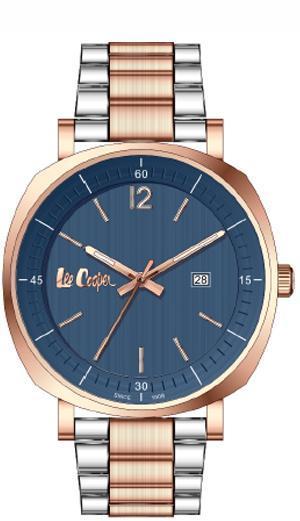 LEE COOPER -STAINLESS STEEL, PLATED ROSE GOLD, DARK BLEU