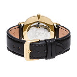 PAUL HEWITT SIGNATURE WHITE OCEAN ROSE GOLD BLACK LEATHER WATCH