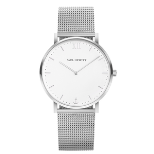 Paul Hewitt White Sand Watch Stainless Steel Mesh Strap