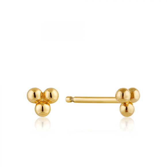 ANIA HAIE MODERN TRIPLE BALL STUD EARRINGS