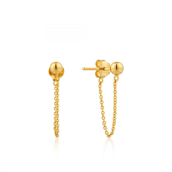 ANIA HAIE MODERN CHAIN STUD EARRINGS