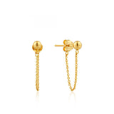 ANIA HAIE MODERN CHAIN STUD EARRINGS