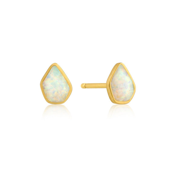 Gold coloured stud earrings deals