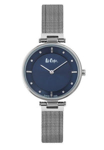 LEE COOPER -BLUE DIAL WITH GREY MESH BAND WATER RESISTANT 3 ATM